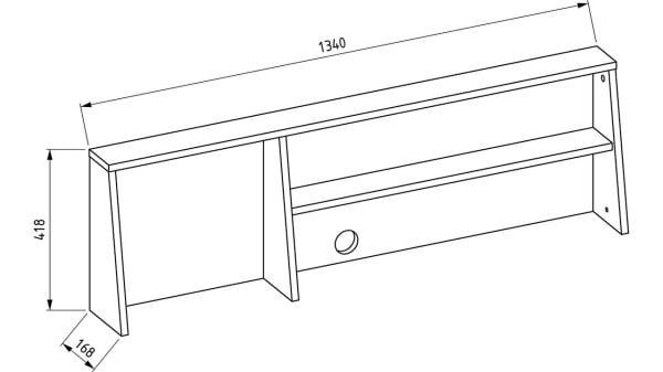 Montes  Çalışma Masası Üst Kitaplık