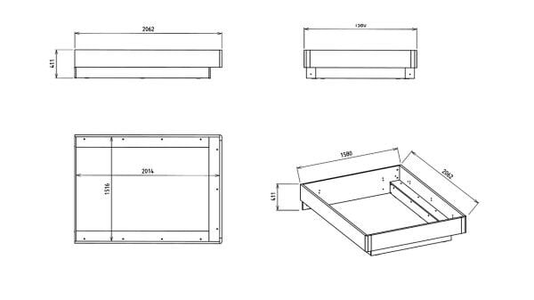 Veronica Karyola Kasası 180X200