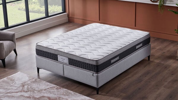 BCloud Yatak Baza Başlık 3'lü Set - Gri