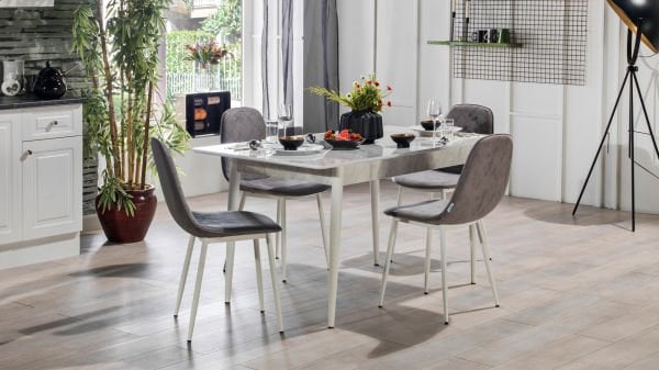 Arte Açılır Mutfak Masası Beyaz