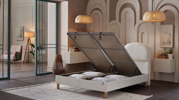 Pure Soft Baza Başlık Yatak Seti - Krem