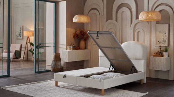 Pure Soft Baza Başlık Yatak Seti - Krem