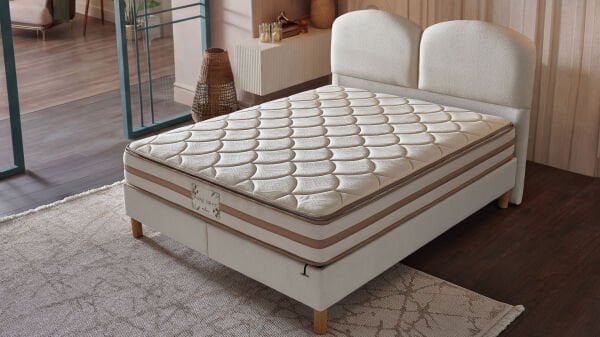 Pure Soft Baza Başlık Yatak Seti - Krem