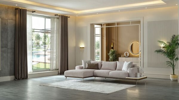 Estella Köşe Takımı Modüler - Krem