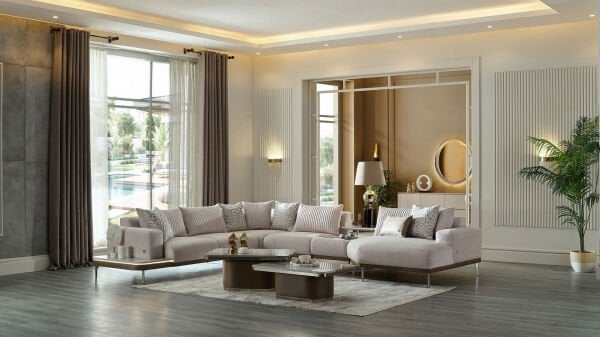 Estella Köşe Takımı Modüler - Krem