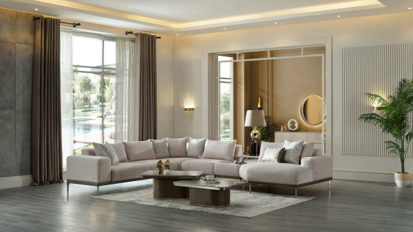 Estella Köşe Takımı Modüler - Krem