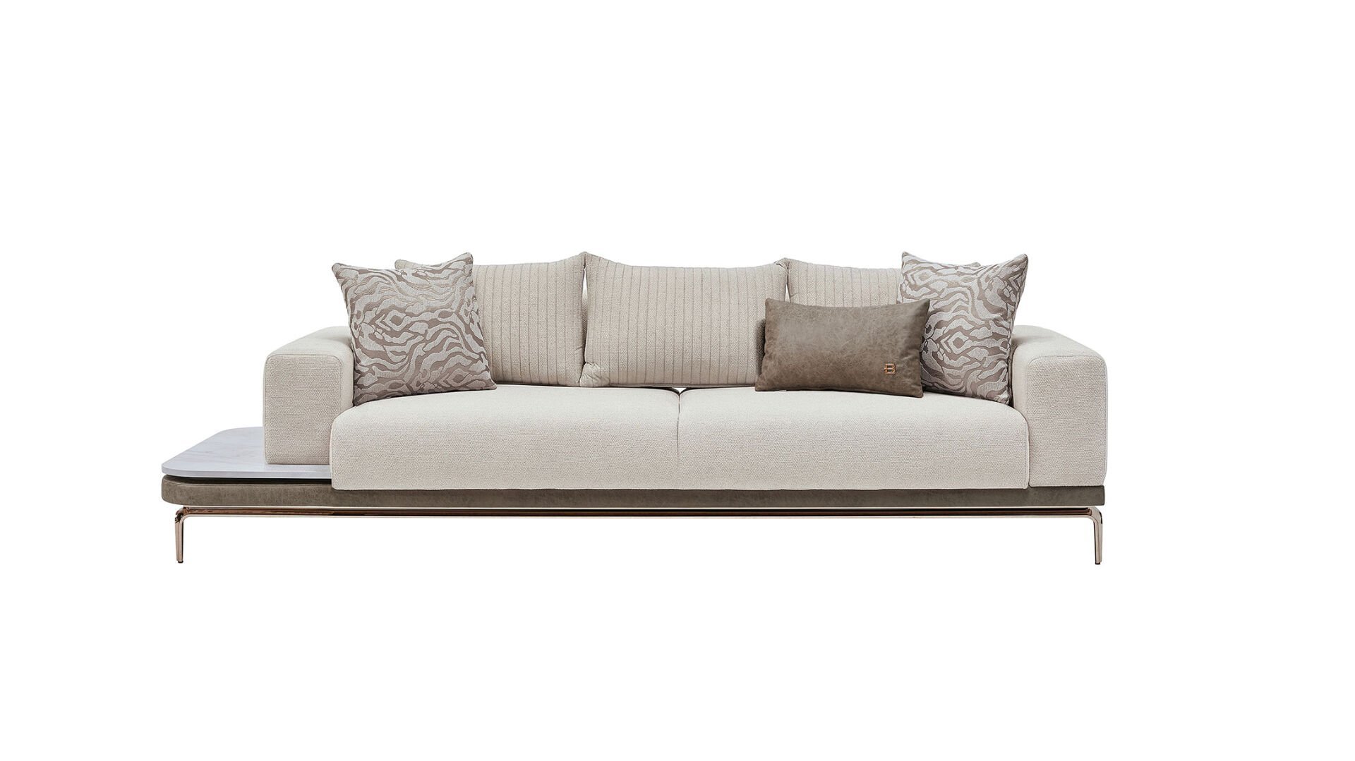 Estella Üçlü Sağ Koltuk - Krem