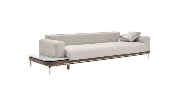Estella Dörtlü Sağ Koltuk - Krem - Light Gold Ayak