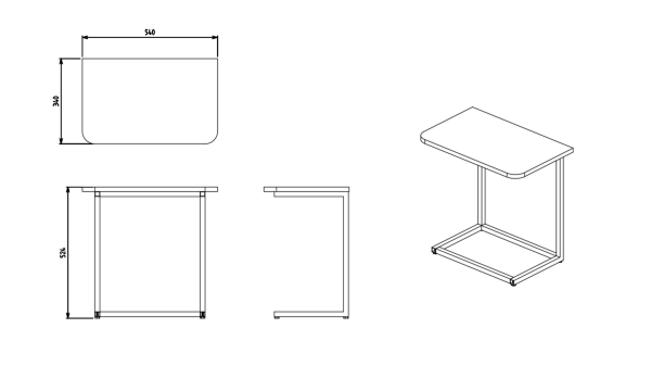 Estella Köşe Yan Sehpa
