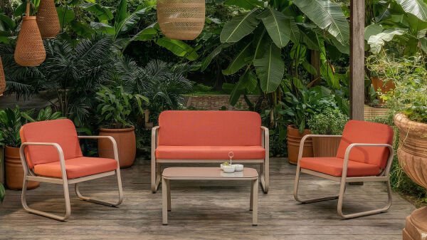 Kaldis Bahçe Mobilyası Takımı - Kiremit