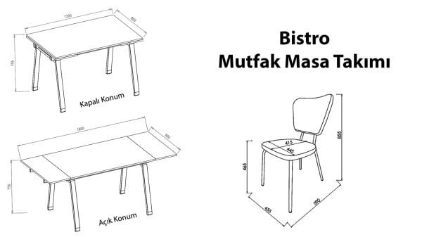 Bistro Mutfak Masa Takımı