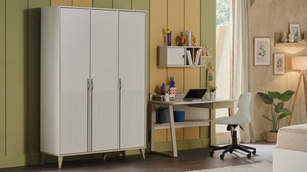 Canvas 3 Kapaklı Gardırop