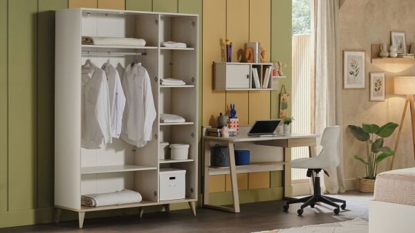 Canvas 3 Kapaklı Gardırop