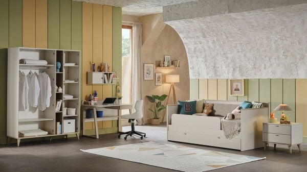 Canvas 3 Kapaklı Raflı Gardırop