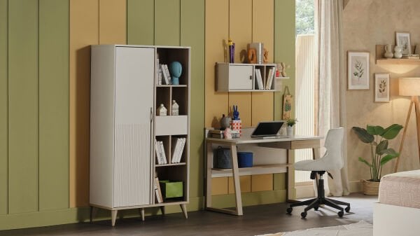 Canvas Çalışma Masası Üst Kitaplık