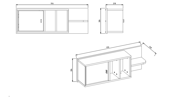 Canvas Çalışma Masası Üst Kitaplık