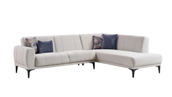 Porto Köşe Sol Koltuk - Gri - Siyah Renk Ayak