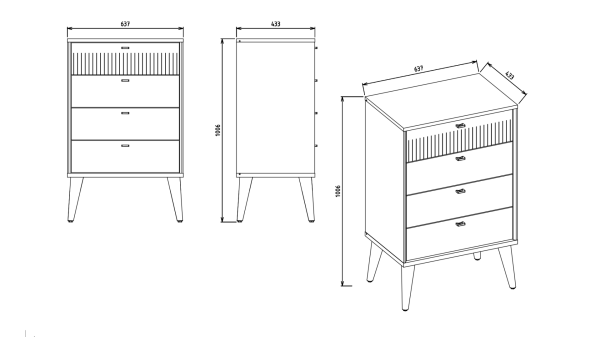 Canvas Genç Odası Şifonyer