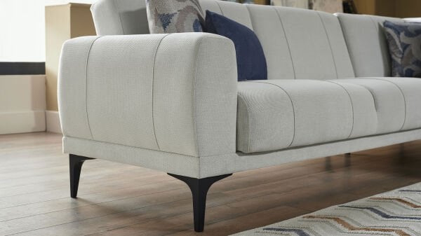 Porto Köşe Sol Koltuk - Gri - Siyah Renk Ayak