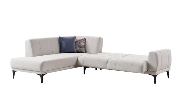 Porto Köşe Sağ Koltuk - Gri - Siyah Renk Ayak