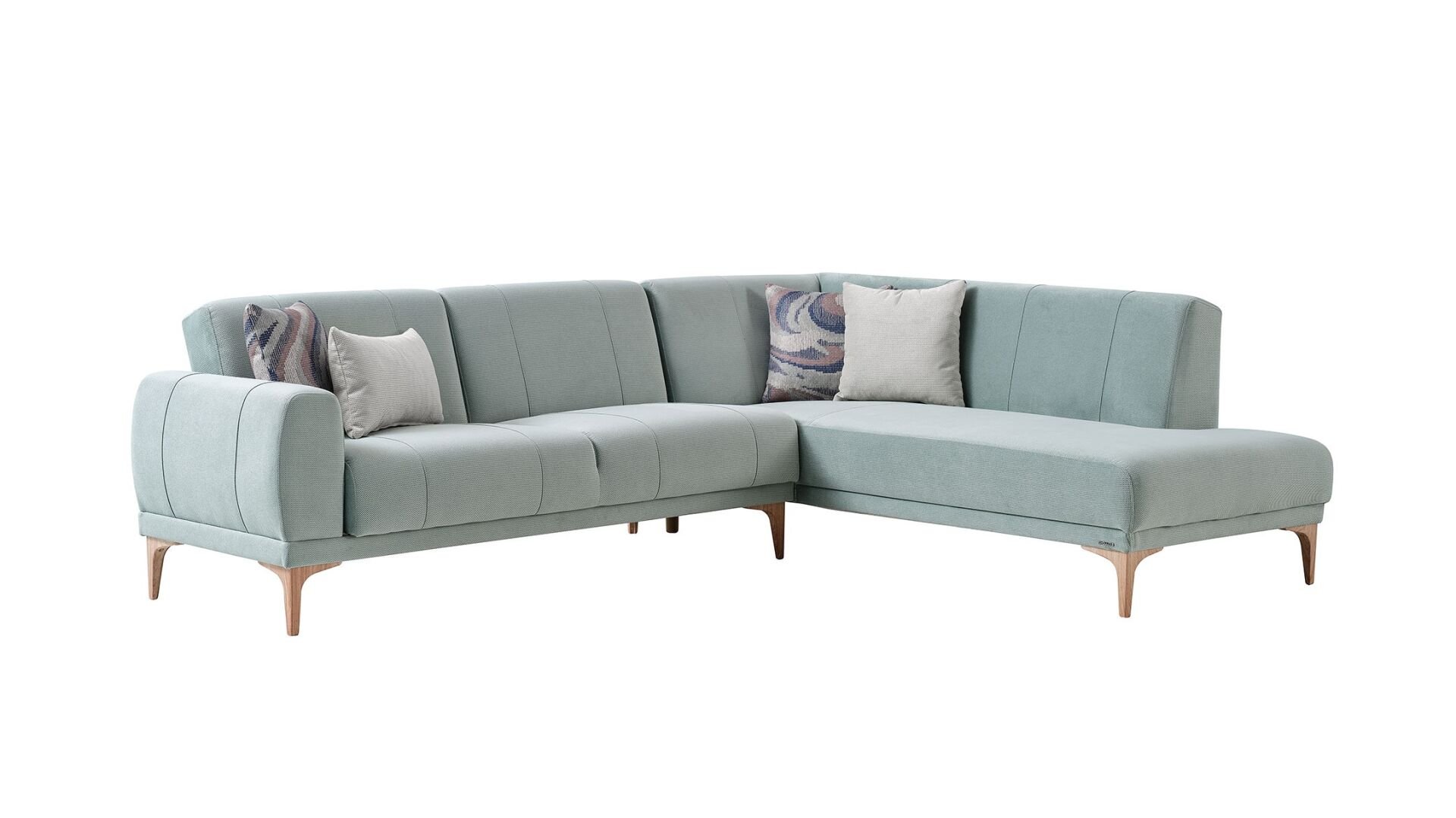 Porto Köşe Sol Koltuk - Yeşil - Meşe Renk Ayak