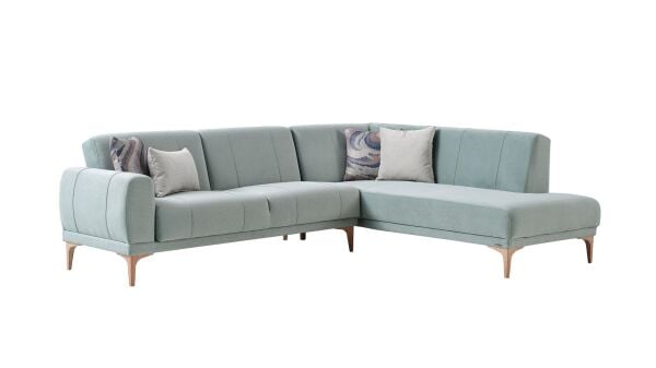 Porto Köşe Sol Koltuk - Yeşil - Meşe Renk Ayak