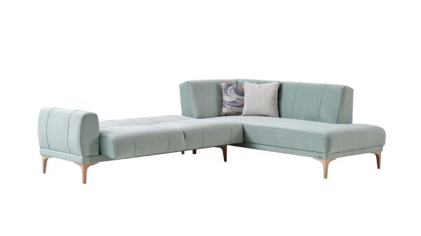 Porto Köşe Sol Koltuk - Yeşil - Meşe Renk Ayak