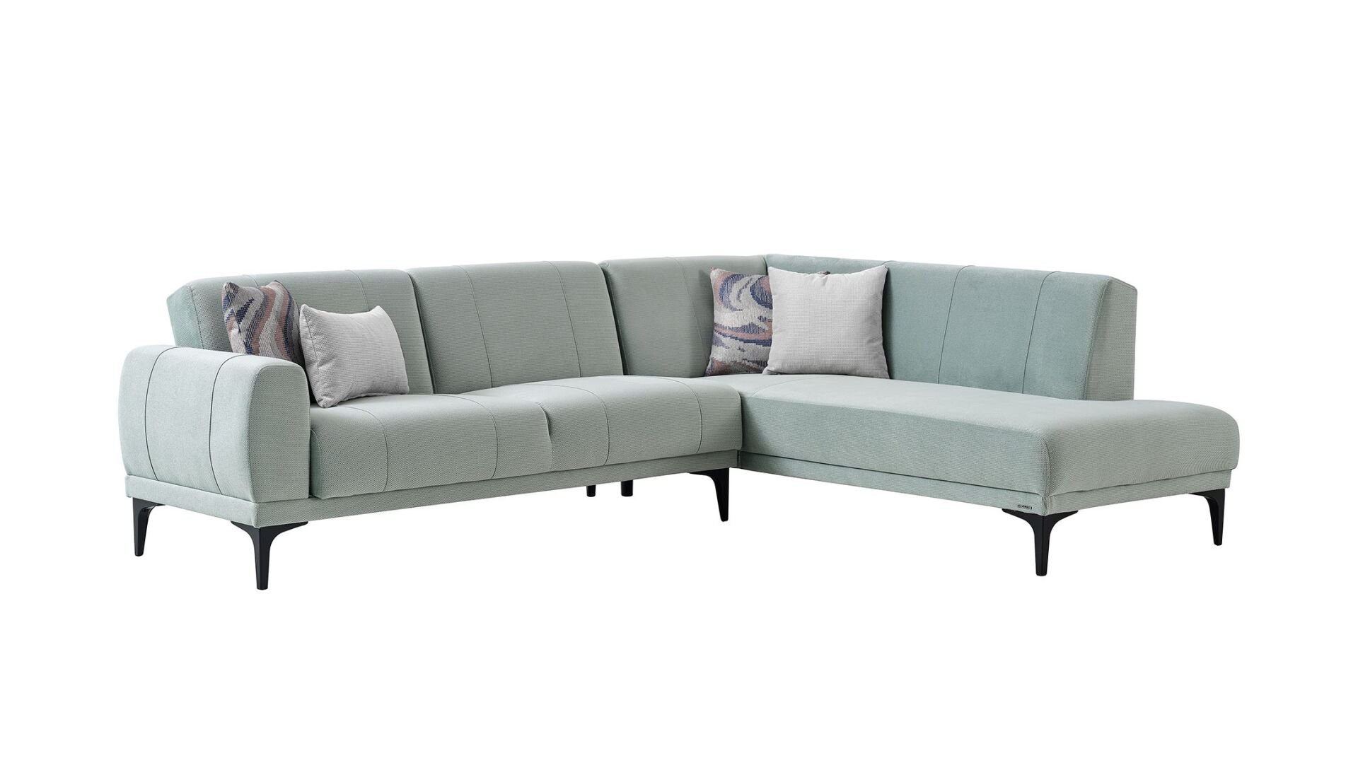 Porto Köşe Sol Koltuk - Yeşil - Siyah Renk Ayak