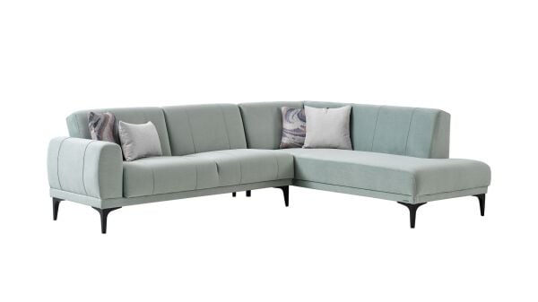 Porto Köşe Sol Koltuk - Yeşil - Siyah Renk Ayak