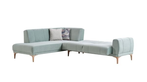 Porto Köşe Sağ Koltuk - Yeşil - Meşe Renk Ayak