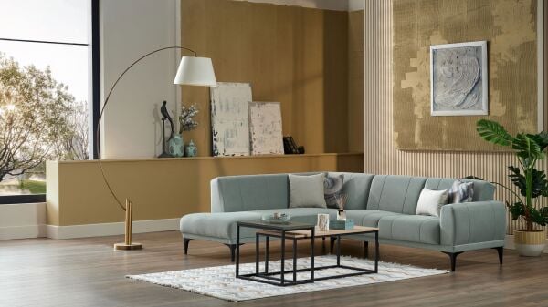 Porto Köşe Sağ Koltuk - Yeşil - Siyah Renk Ayak