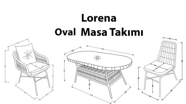Lorena Oval Masa Takımı