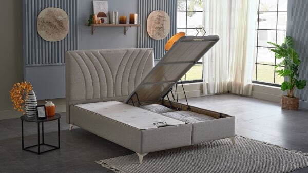 Smart Form S Baza Başlık Seti - Kumaş Krem - 120X200