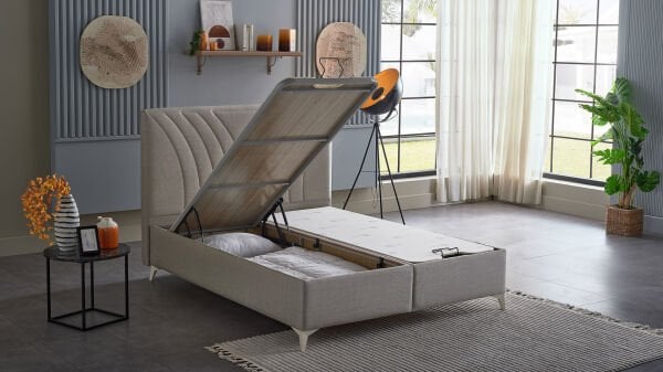 Smart Form S Baza Başlık Seti - Kumaş Krem - 120X200