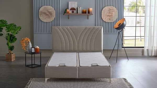 Smart Form S Baza Başlık Seti - Kumaş Krem - 120X200