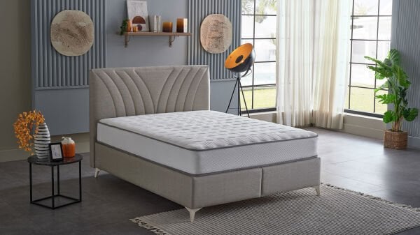 Smart Form S Baza Başlık Seti - Kumaş Krem - 120X200