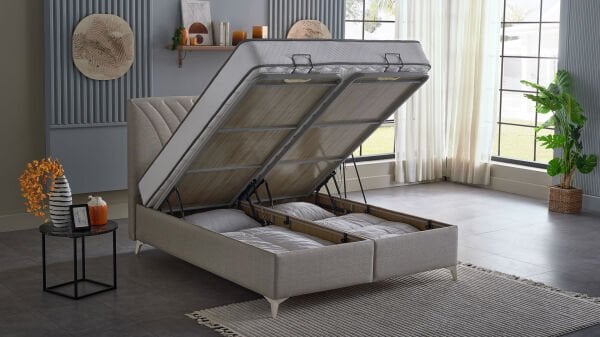 Smart Form S Baza Başlık Seti - Kumaş Krem - 120X200