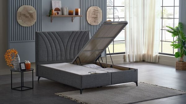 Smart Form S Baza Başlık Seti - Kumaş Koyu Gri - 150X200