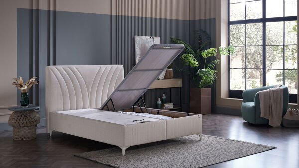 Smart Form S Baza Başlık Seti - Hasır Deri Krem - 150X200