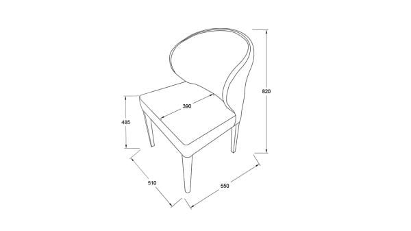 Napoli Sandalye 6347 2 li Krem
