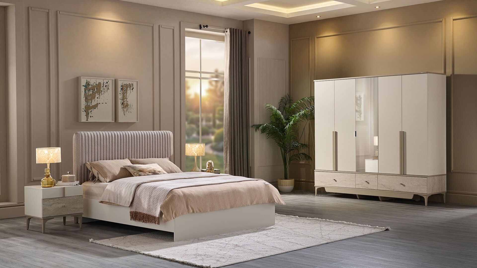 Anton 5 Kapaklı Gardırop