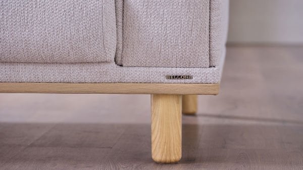 Boheems Üçlü Koltuk - Krem - Yeşil Kırlent