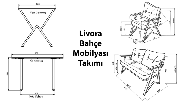 Livora Bahçe Mobilyası Takımı