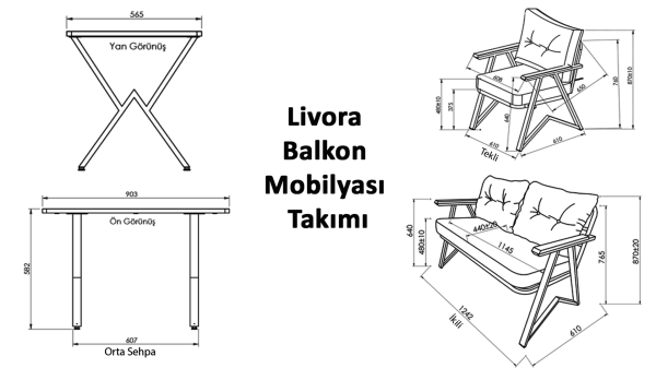 Livora Balkon Mobilyası Takımı