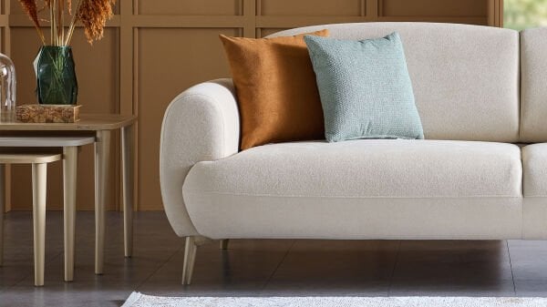 Valenty Üçlü Koltuk - Bej