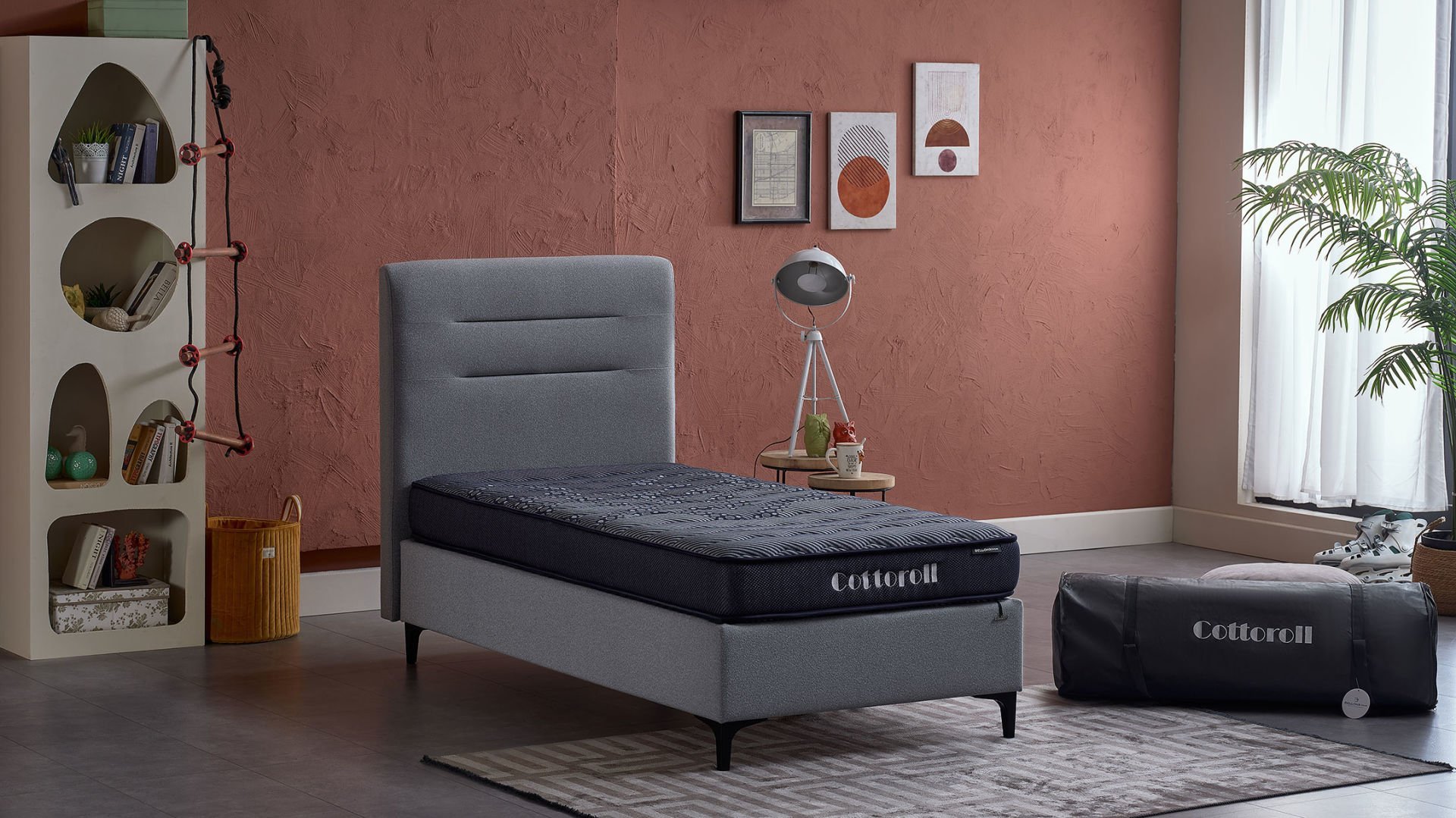 Cottoroll Rollpack Yatak - Lacivert 90X190