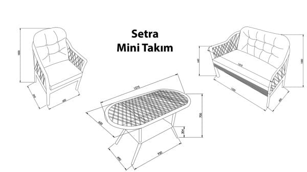Setra Mini Bahçe Takımı