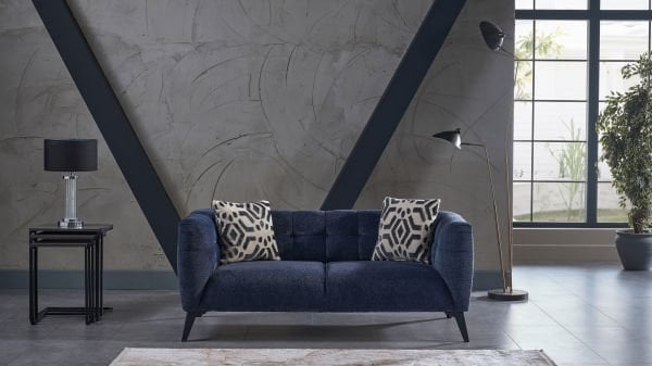 İndiana İkili Koltuk - Siyah Renk Ayak