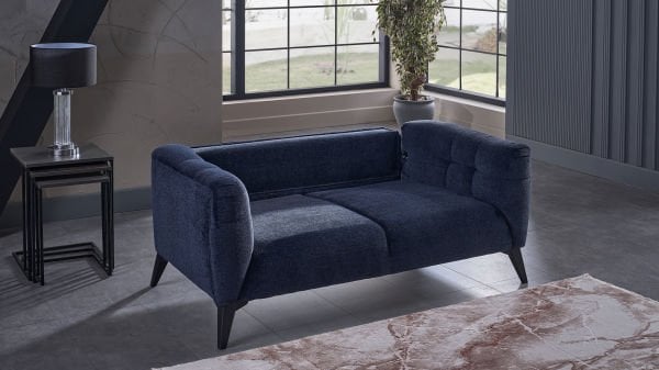 İndiana İkili Koltuk - Siyah Renk Ayak