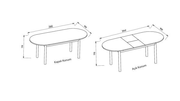 Boheems Açılır Yemek Masası
